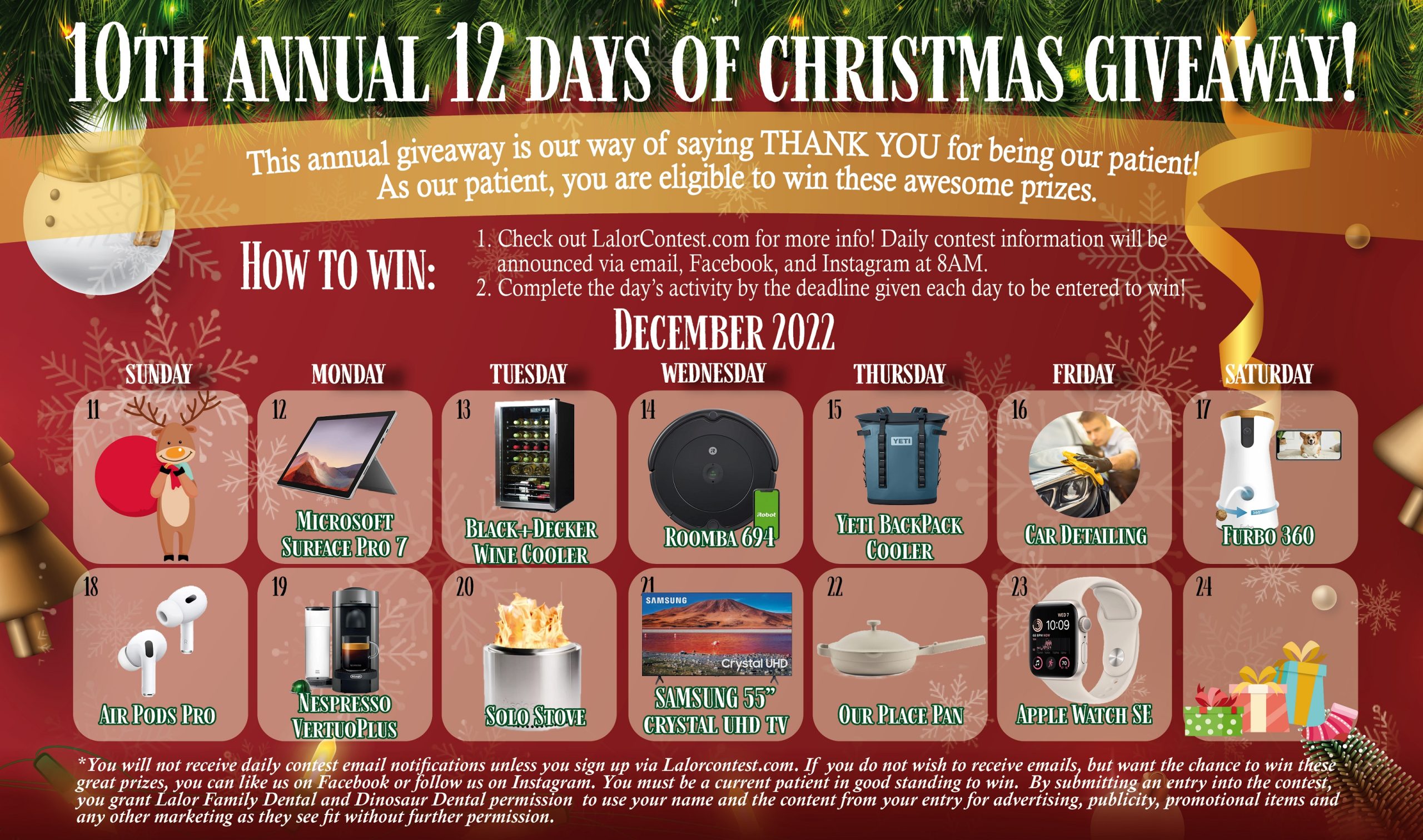 12 Days of Christmas - 2022 - Prizes - LFD